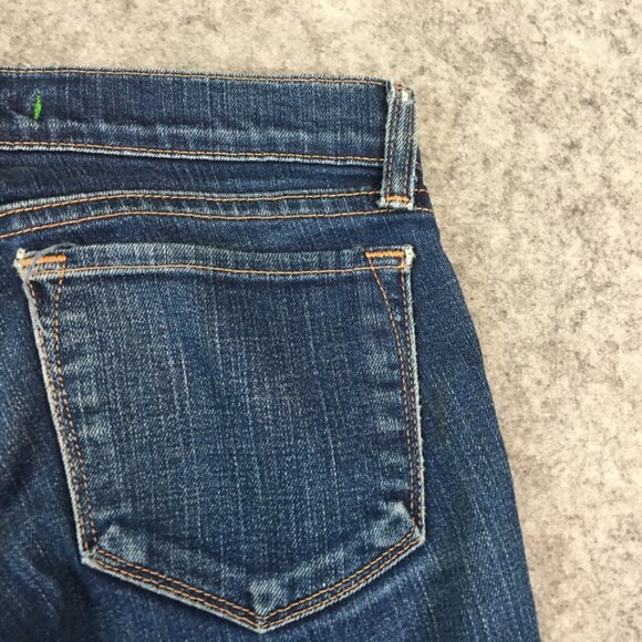 J Brand Jeans 24 Low Rise Skinny Ankle Dark Wash Distressed Made in USA Stretch - Picture 12 of 15